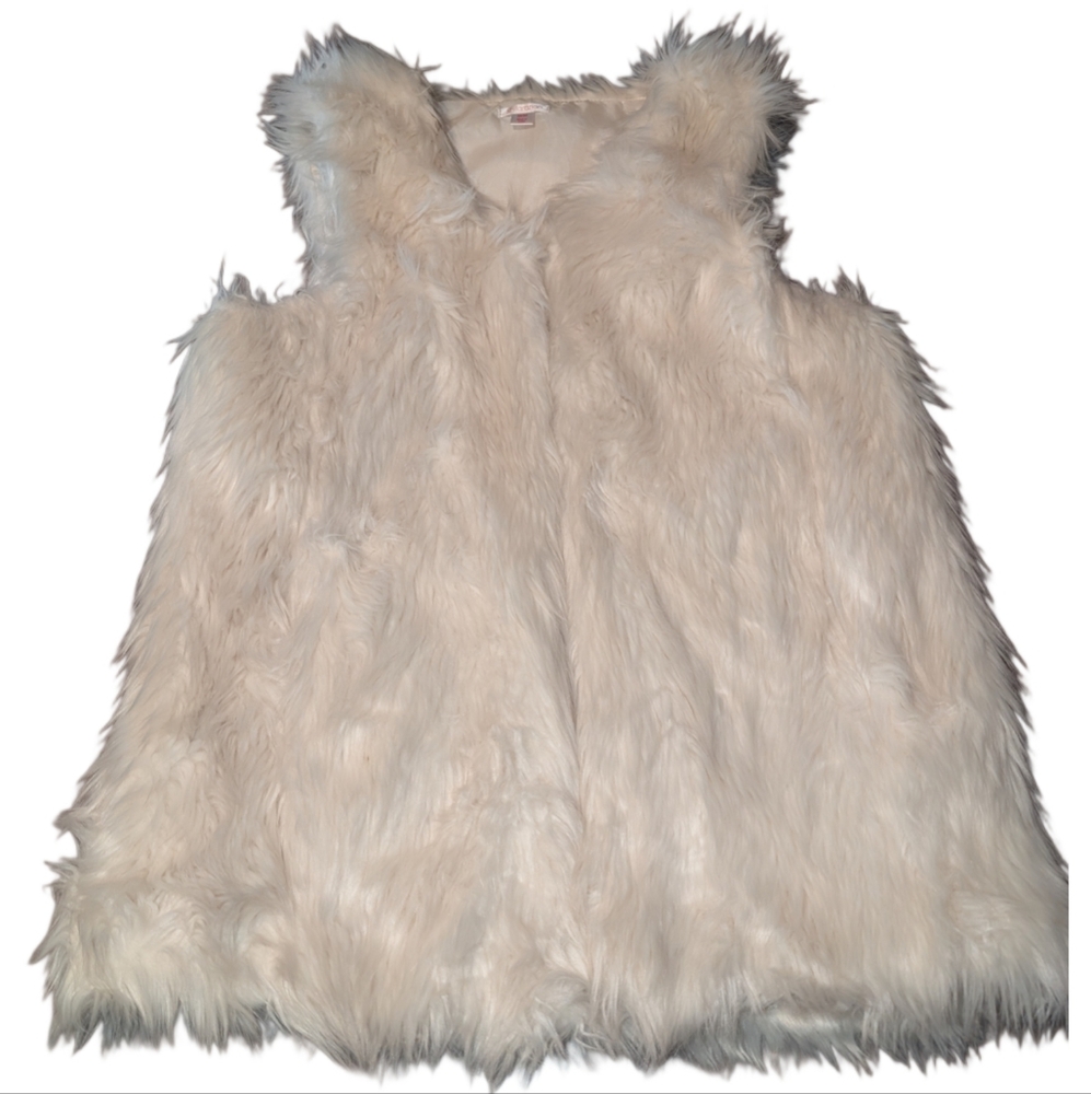 Faux Fur Vest in Cream